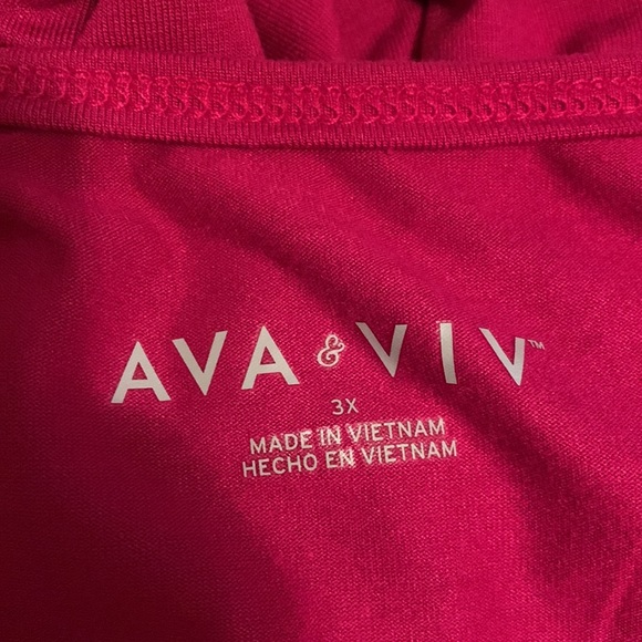 AVA & VIV dark pink long dress size 3X 24 waist/26 waist - Picture 6 of 7